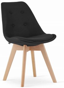 Zestaw stół z krzesłami: stół prostokątny ADRIA 120x80 czarny + 4 krzesła NORI czarne