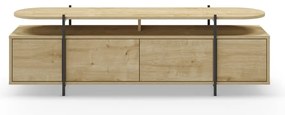 Szafka pod TV w dekorze dębu 160x48 cm Hinoa – Marckeric