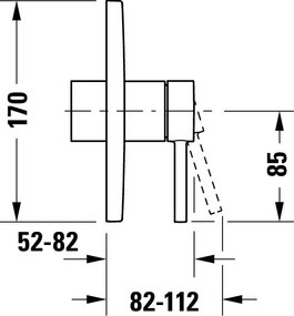Jednouchwytowa bateria prysznicowa Duravit Circle