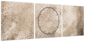 Obraz - Mandala (z zegarem) (90x30 cm)