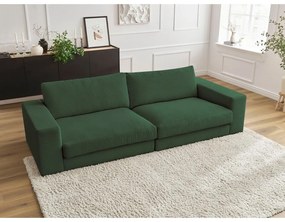 Ciemnozielona sztruksowa sofa 274 cm Leonard – Bobochic Paris