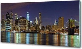 Panel do kuchni Manhattan nocą