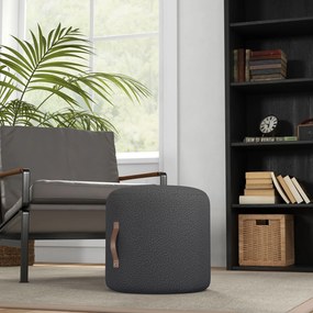 HOMCOM Sitzhocker Fußhocker, Polsterhocker, Ottomane z uchwytem, wykończenie w stylu aksamitu