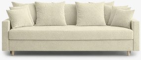 Sofa z Funkcją Spania MARIELA Kremowa Nowoczesna