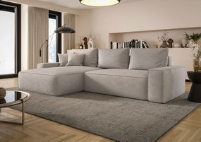 Szary narożnik z pojemnikiem na pościel A2-T52