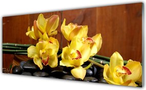 Panel Szklany Fioletowa Orchidea w Detalu