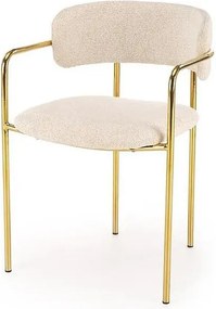 Krzesło tapicerowane K537 kremowe/złote