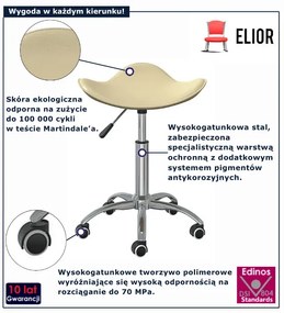 Kremowy regulowany taboret  E3-T49