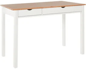 Biało-brązowe biurko z drewna sosnowego Støraa Gava, dł. 120 cm