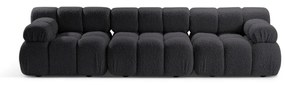 Antracytowa sofa modułowa z materiału bouclé 282 cm Bellis – Micadoni Home