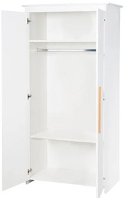 Biała szafa dziecięca 96x190x50 cm Lilo – Roba
