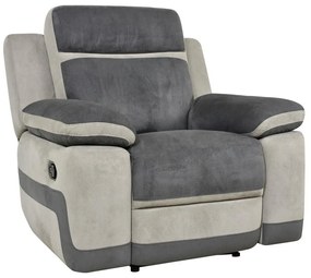 Fotel TALCA typu relaks z mikrofibry– Kolor antracytowo-jasnoszary