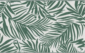 Outsunny Dywanik zewnętrzny dwustronny, odporny na warunki pogodowe, z motywem liści, 152 x 243 cm Ciemnozielony | Aosom PL