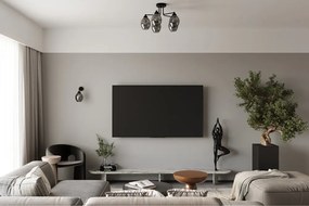 Czarny kinkiet ø 25 cm Garten – Sollux