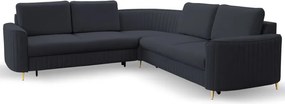Narożnik LAREN nowoczesna sofa z funkcją spania pojemnik na pościel lewa strona CASTEL 79 251x251x85 cm