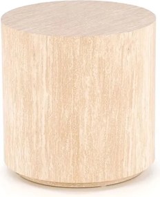 Stolik kawowy okrągły Novula 45 cm - trawertyn