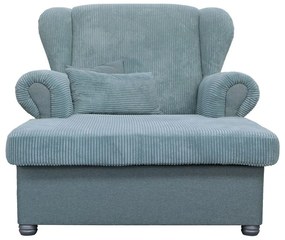 Szaroniebieski sztruksowy szezlong Lord – Ropez