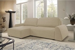 Narożnik ALMI Lewostronny z funkcją spania, wolnostojący tkanina EXCITE ME 04 Cappucino