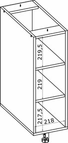 Kuchenna szafka modułowa dolna otwarta BELLA D-25/82 dąb craft