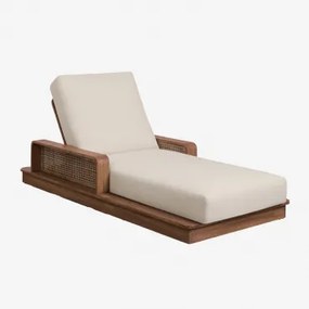 Leżak Z Drewna Akacjowego Noira Akacja Brąz - Sklum