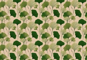 Fototapeta - Zielone liście miłorzębu (196x136 cm)