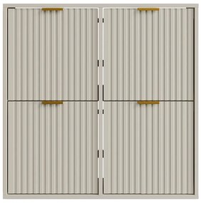 Szafka na buty z 4 klapami - Beżowo-złota - FRALYN by Pascal Morabito