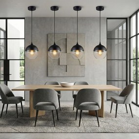 Lampa sufitowa wisząca szklana Zenit A Czarna