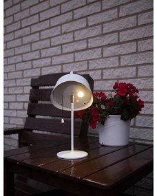 Biała ogrodowa solarna lampa LED Star Trading Cervia, wys. 36 cm