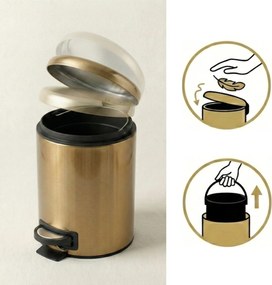 Kosz łazienkowy STEG z wolno opadającą pokrywą, wyciągany pojemnik, 3 l