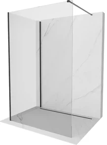Mexen Kioto ścianka prysznicowa Walk-in 100 x 70 cm, transparent, czarna - 800-100-212-70-00-070