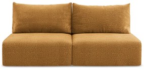 Pomarańczowa rozkładana/ze schowkiem sofa 216 cm Kalena – Makamii