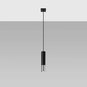 Lampa wisząca LOOPEZ 1 czarna/chrom
