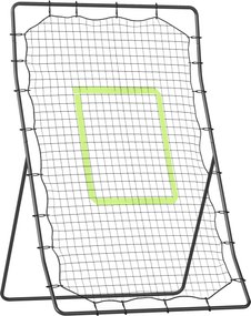 HOMCOM Odbijacz Baseballowy z Wieloletnią Wytrzymałością, Metalowa Rama, Zielona Strefa Trafienia, 174W x 123S x 90G cm