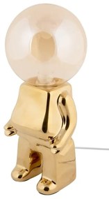 Lampa stołowa LED ze ściemniaczem w kolorze złota ze szklanym kloszem (wysokość 27 cm) Ross – Leitmotiv