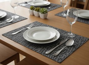 Podkładka pod Talerz Czarna Mata na Stół 33x45cm dekoracyjna Tekstylna