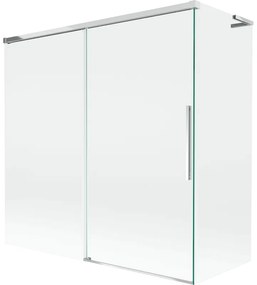 Mexen Rox L parawan nawannowy 2-skrzydłowy rozsuwany 160 + 70 x 150 cm, transparent, chrom - 8C9L-160-070-01-00