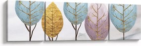 Obraz - Designowe drzewa (170x50 cm)