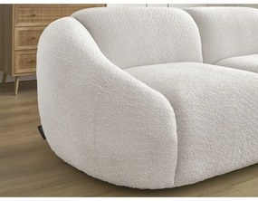 Biała sofa z materiału bouclé 230 cm Tina – Bobochic Paris