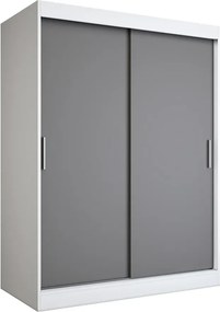 Szafa przesuwna 150 cm biały + antracyt E8-W90