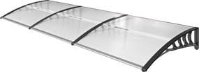 Outsunny Osłona przeciwsłoneczna i przeciwdeszczowa z uchwytem ściennym 295x90cm Elegancka biel | Aosom PL