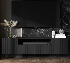 Szafka RTV TAL 2D1K 2 150cm wisząca czarna mat