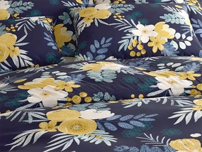 PrzytulneMieszkanie.pl PrzytulneMieszkanie.pl Pościel z mikrofibry FLOWERISH ciemnoniebieska Rozmiar pościeli: 70 x 90 cm | 140 x 200 cm