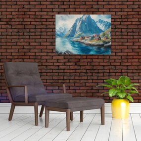 Obraz - Norweskie miasteczko (70x50 cm)