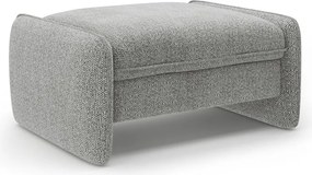 Jasnoszary podnóżek z tkaniny szenilowej Georgia – Micadoni