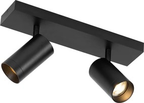 Nowoczesny plafon z reflektorami czarny regulowany 2-światła - Jeana Luxe