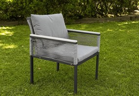 Krzesło ogrodowe Lormal z aluminium i technorattanu – eleganckie krzesło na taras lub balkon