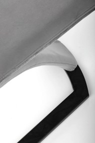 Krzesło tapicerowane szare welurowe, pikowane K442