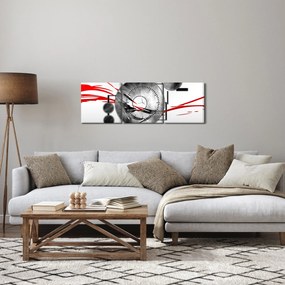 Abstrakcyjny obraz (z zegarem) (90x30 cm)