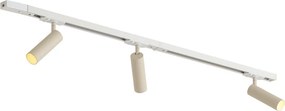 Nowoczesny system szynowy z 3 reflektorami biały z beżowym 1-fazowy GU10 35mm - Iconic Jeana Luxe