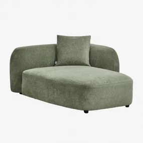 Chaise Longue Prawy Do Sofy Modułowej Z Tkaniny Coco Tkaniny Szenil Salvia Zieleń - Sklum